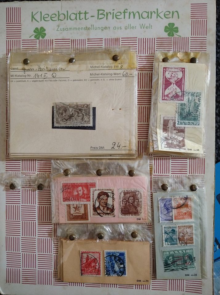 896 Briefmarken 1919 - 1959 aus ganzer Welt (ca. 3 Cents/Marke!) in Karbach Unterfr.