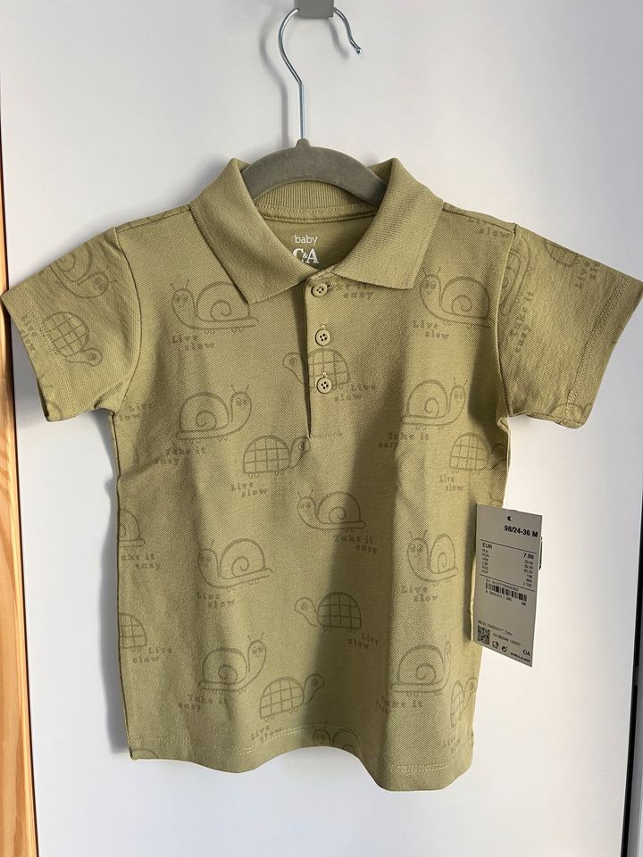 Poloshirt von C&A Größe 98 neu khaki in Dresden