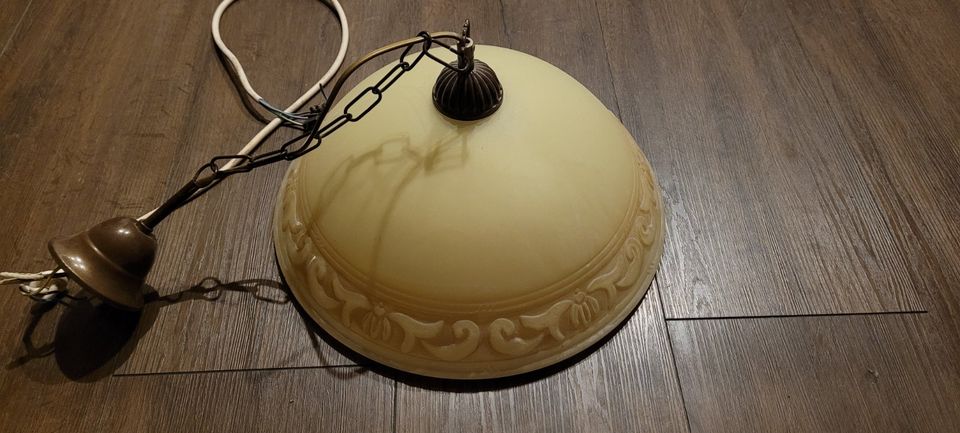 Deckenlampe Hängelampe Leuchte Rustikal braun beige Metall in Bad Laasphe