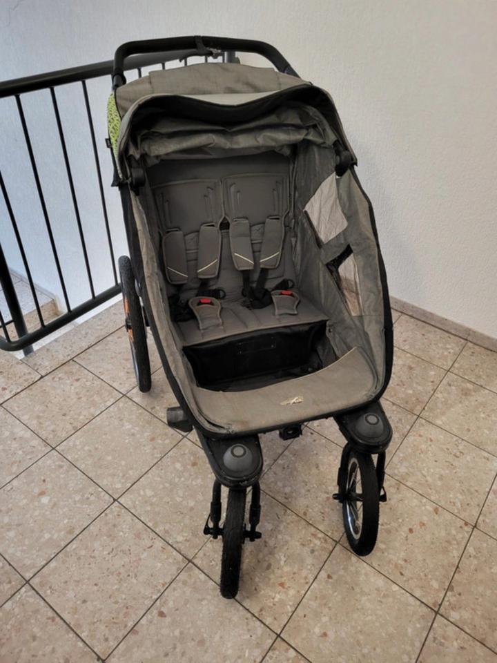 TFK Joggster Velo Zwillingswagen inkl Babywanne + Fahrraddeichsel in Ratingen