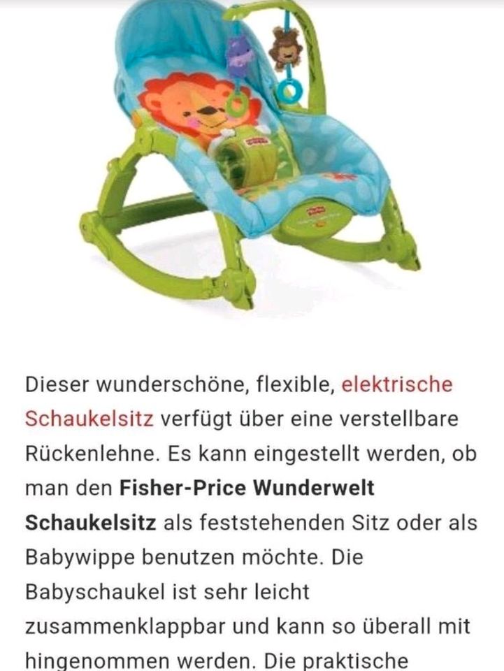 Baby Wippe/ Schaukelsitz Fisher-Price / Vibration in Berlin