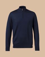 Charles Tyrwhitt Strickpullover mit Reißverschluss Marineblau Sachsen - Freiberg Vorschau