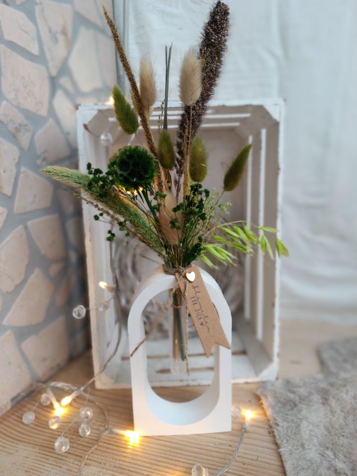 Vase Trockenblumen Geschenk Muttertag Handmade by Tante Deko in Lemgo
