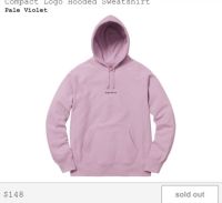 Supreme Compact Logo Hooded Sweatshirt FW17 - Size L Violet - Neu Baden-Württemberg - Weikersheim Vorschau