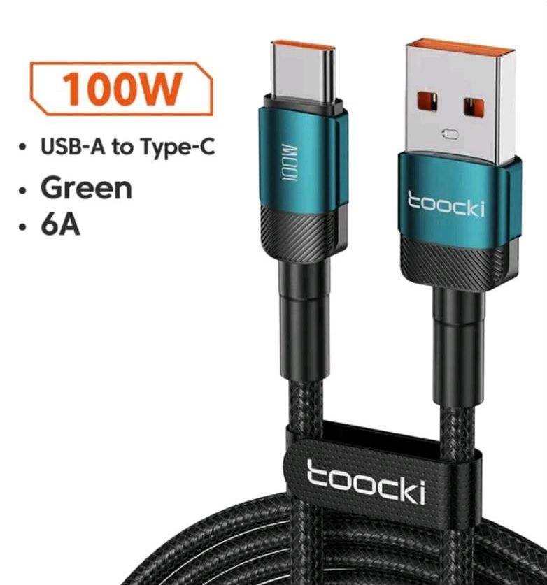 USB A zu USB C, 2m, 6A/100W Schnelllade Datenkabel in Mindelheim