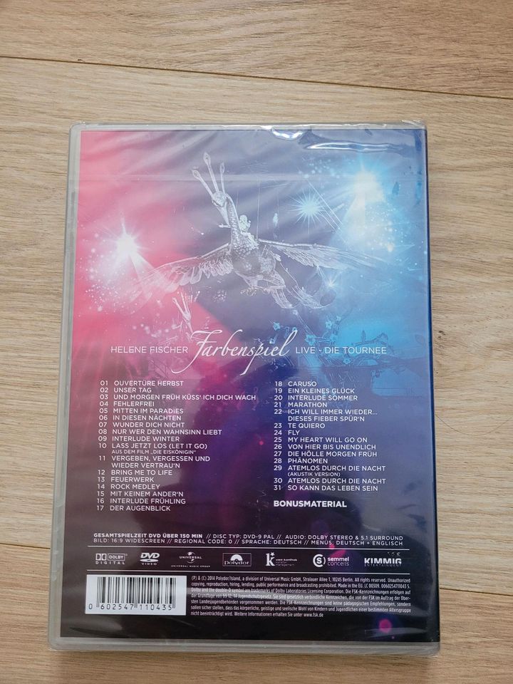 Helene Fischer Farbenspiel Live Die Tournee DVD neu in Folie in Bad Griesbach im Rottal