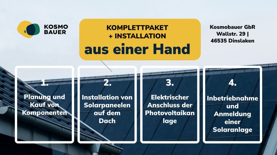 Photovoltaik - Anlage 5,10,15 kWp. Komplett Schlüsselfertig. in Dinslaken