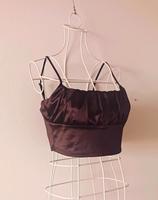 ⚜️ NEU ⚜️ Wunderschönes H&M Bustier Top Satin schokobraun L 40 Bayern - Zorneding Vorschau