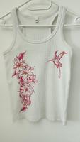Tank Top, weiß, pink, Kolibri, Blumen, EMP, S (36) Berlin - Karlshorst Vorschau