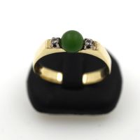 Brillant Jade Gold Ring 585 14 Kt Gelbgold 0,06 Ct juweliero.de Innenstadt - Köln Altstadt Vorschau