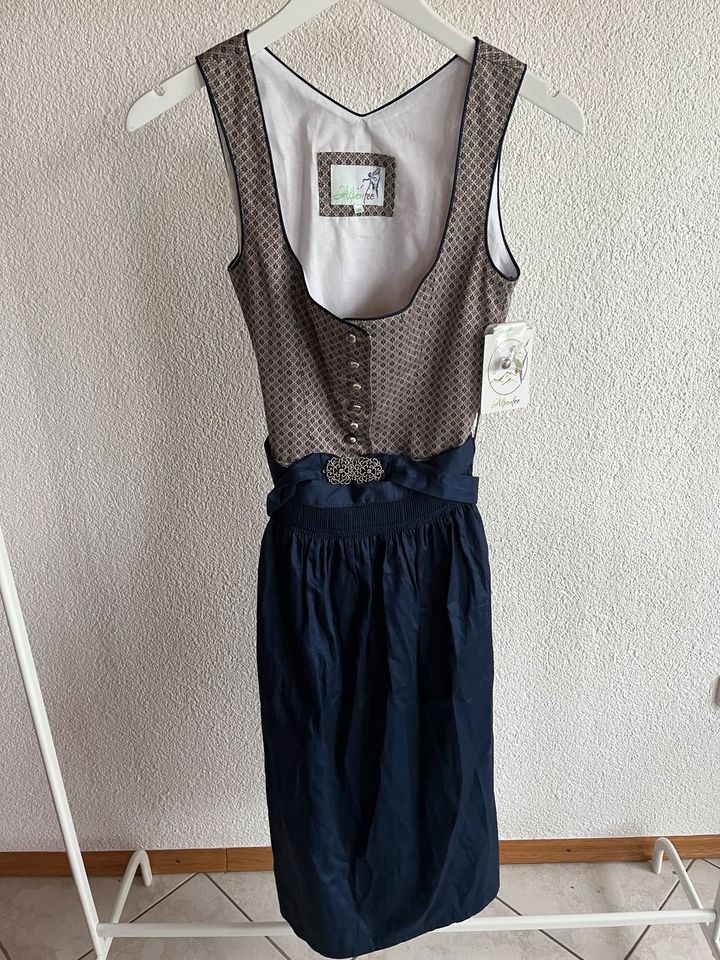 Alpenfee CocoVero Gottseidank Limberry Dirndl Tracht 34 grau NEU in Elsenfeld