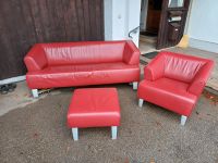 Sehr tolle Sofa mit Sessel in roten Farben Bayern - Rottach-Egern Vorschau