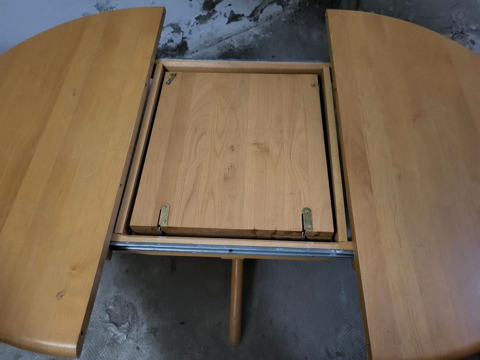 Holztisch rund 110, ausziehbar in Landau in der Pfalz