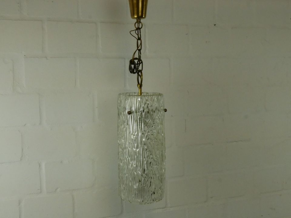 KALMAR Deckenlampe - Eisglas - Gold - Pendelleuchte - Vintage in Hiltrup