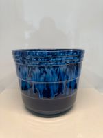 Blauer Keramik Blumentopf von Scheurich West Germany Laufglasur München - Hadern Vorschau
