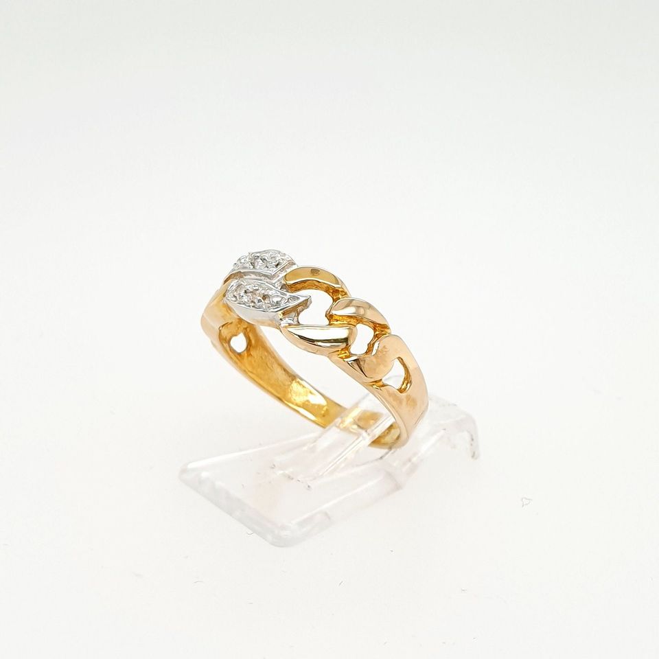 Ring Gelbgold Diamanten Ketten-Design Gold 585/14kt Gr. 54 in Flensburg