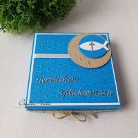 Geschenkverpackung Pizzabox Blau-Kraft Bayern - Fensterbach Vorschau