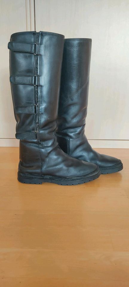 Winter Reitstiefel Thermoreitstiefel Gr. 42 Leder schwarz in Salzweg