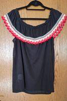 Shirt mit Stickereikragen schwarz/rot Gr.48/50XL Yessica Saarland - Ottweiler Vorschau