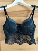 Hunkemöller Longline-BH Bügel-BH mit Spitze Cup 80C Schwarz Bayern - Augsburg Vorschau