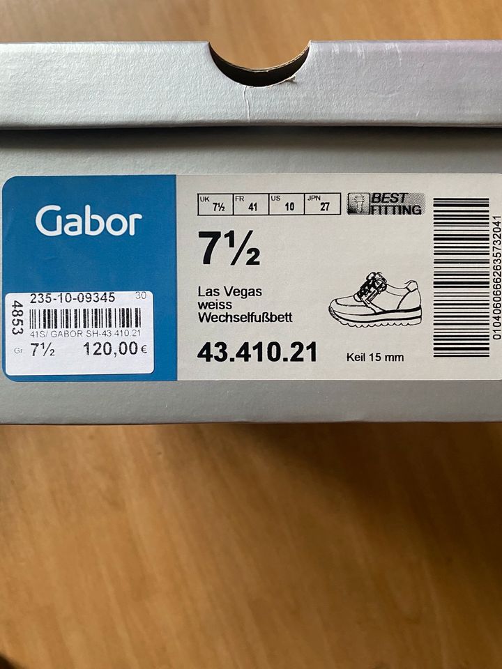 Gabor Sneaker weiß 41 in Dessau