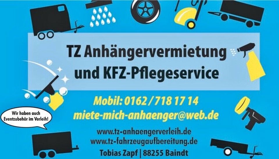 Fahrzeuganhänger/Autotransportanhänger/Anhänger zu vermieten in Ravensburg