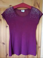 Shirt Lila Glitzer Steinchen Gr 36 Gr S Gr 38 Gr M Dithmarschen - Heide Vorschau