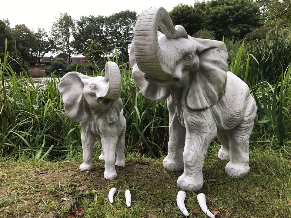 ‼️XL 120kg Elefant Elephant Elefantengruppe Elefanten Steinguss‼️ in Düsseldorf