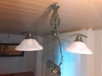 Lampe mit 2 Schirmen aus marmoriertem Glas, incl. Energiesparlamp Hessen - Pohlheim Vorschau