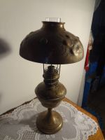 Antike franz Jugenstil Petroleumlampe mit Cabochon Messing/Kupfer Hessen - Linden Vorschau