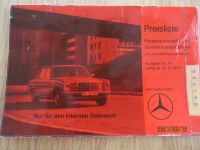 Mercedes Preisliste PKW inklusive alle SA, 1974, Nr 14 Kreis Ostholstein - Fehmarn Vorschau