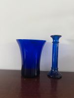 2 x Vase Kerzenständer Kerzenhalter blau Glas Römer Niedersachsen - Drochtersen Vorschau