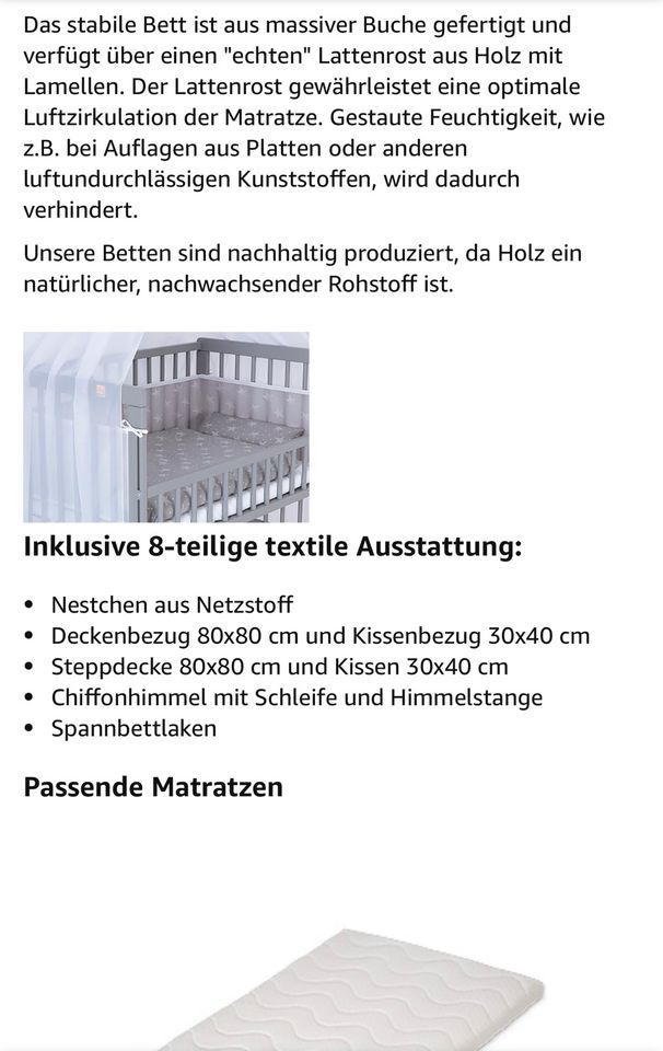 Beistellbett Baby - Marke Fabi-Max - Extra-Hoch - Top-Zustand in Maxhütte-Haidhof