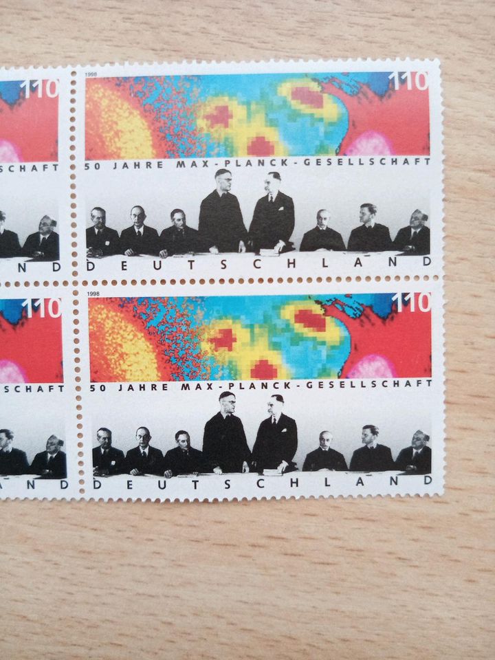 4 Briefmarken Max Planck 50 Jahre 110 Pfennig DPf 1998 in Schwäbisch Hall