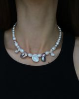 Halskette aus natürlichen Perlen kombinierte Perlenkette Berlin - Treptow Vorschau
