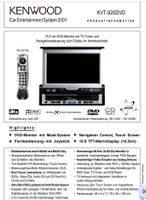 Kenwood KVT 920 DVD mit CD Wechsler f. Youngtimer, Oldtimer Schleswig-Holstein - Trittau Vorschau