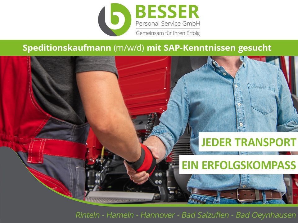 Speditionskaufmann (m/w/d) ab 19€ (SAP WM) in Springe - NL Hameln in Springe