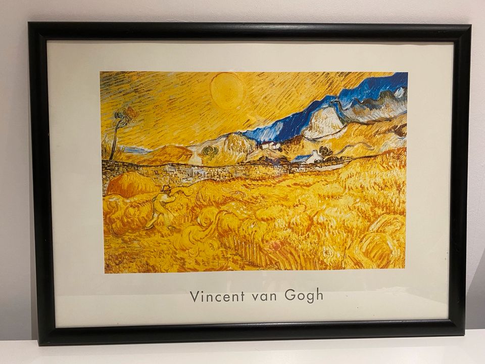 Bild Vincent van Gogh, Kornfeld mit Schnitter im Rahmen in Homburg