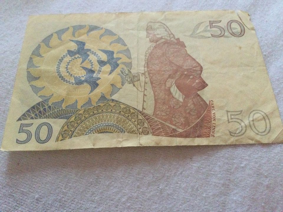 50 Kronen Banknote 1990 aus Schweden zu verkaufen in Lindau