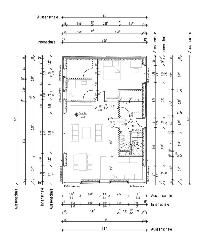 Neubau-Architektenhaus nach KfW 40+ mit PV-Anlage und Carport in Edewecht in Edewecht