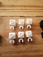 Lego (c) 6 x Stein 1x1 mit Clip - weiß - 30241b - brick with clip Gerbstedt - Welfesholz Vorschau