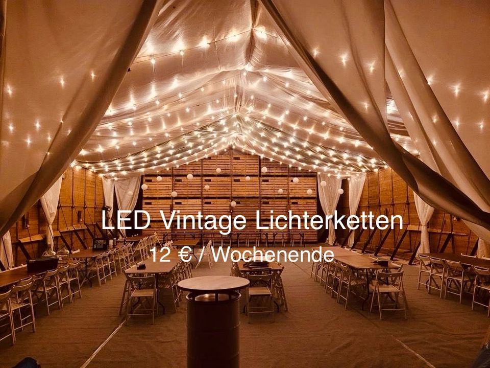 3x LED Stehtische mit Hussen mieten an der Uni Köln Partytische Eventtische Bierzeltgarnitur Hochzeit Deko Hochzeitsdeko Musikanlage Partylicht in Köln