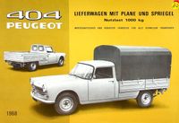Peugeot 404 Lieferwagen Prospekt 08/1967 Dresden - Reick Vorschau