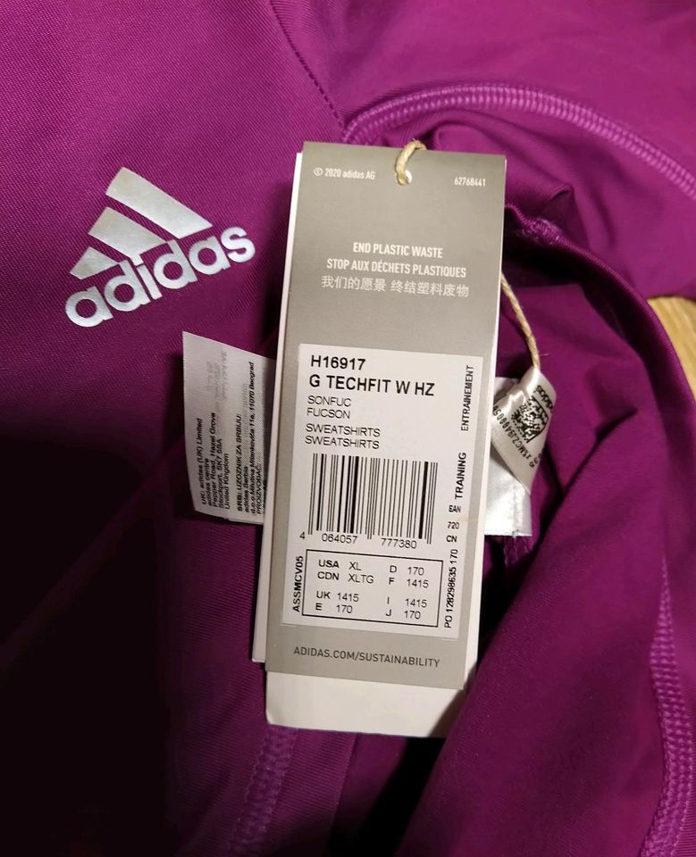 Neu! ADIDAS Funktionsshirt Sweatshirt fuchsia Gr. 170 in Weiterstadt