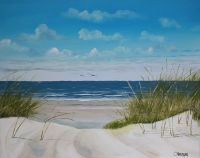 Original Gemälde Ostsee Meer Strand Unikat NEU signiert! Sachsen - Lengenfeld Vogtland Vorschau