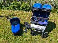 Mountain Buggy Duet V3 Zwillings-Kinderwagen + Carrycot Babywanne Bayern - Wehringen Vorschau