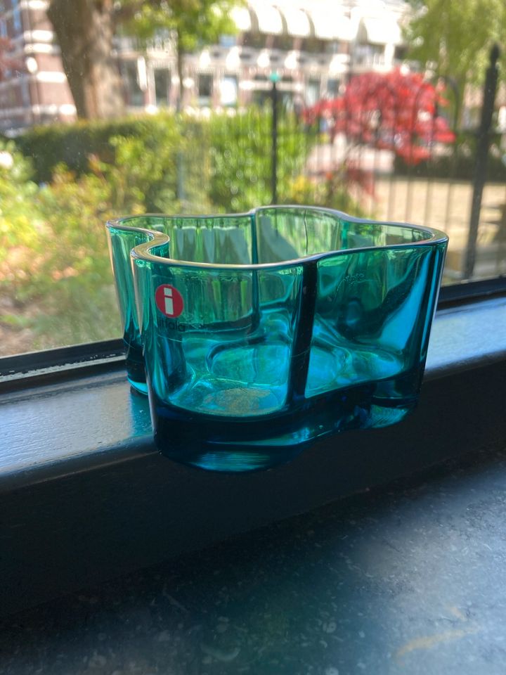 Iittala Alvar Aalto Kerzenhalter meeresblau in Kranenburg