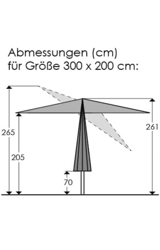 NEU Schneider Sonnenschirm Natur, 300 x 200 cm in Lohe-Föhrden