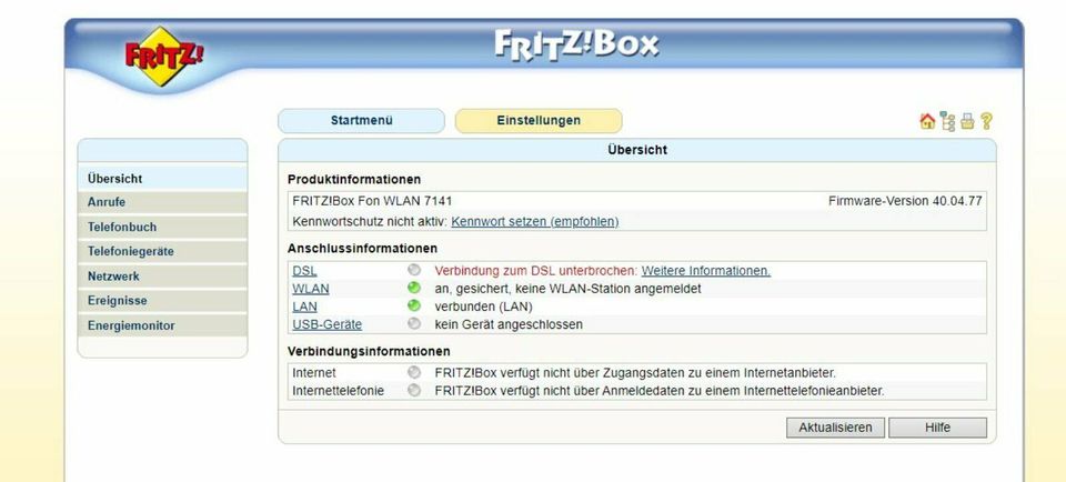 FRITZ!Box Fon WLAN 7141 ohne Software-Branding. in Espelkamp