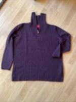 Olsen Damenpullover Troyer Gr 48 Dunkellila Auberginefarben Mecklenburg-Vorpommern - Bergen auf Rügen Vorschau